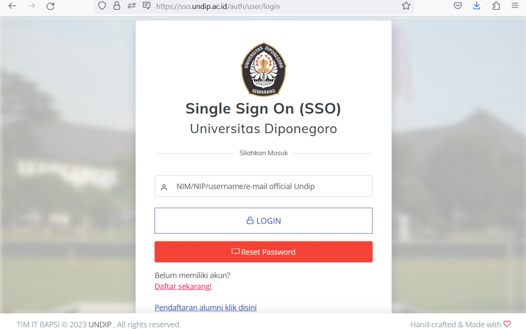 Lupa Password Akun SSO UNDIP, Berikut Solusinya